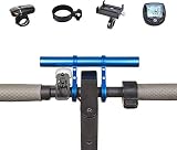 Kyowoll Fahrrad Lenker Extender - Doppel Fahrradlenker Verlängerung Halterungen Lenkkopferweiterungen Fahrrad Zubehö für Mountainbike Tachometer, Handy, Tacho, LED, GPS, Taschenlampe (Blau-20CM)