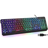 KLIM Chroma Tastatur Gamer Spanisch mit USB Kab