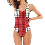 LDIYEU England-Großbritannien-Flagge Damen Einteiler Badeanzug Bademode Badeanzüge Swimsuit für Frauen M