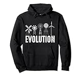 Evolution-Windturbine, lustige, ökologische Pflanze, süßes Geschenk für Kinder Pullover H