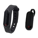 Mcbazel Brook Pocket Auto Fangen Armband Armband + Elastizität Silikon Magnetic Clip Halter, Clip Verschluss Gurt für Pokemon Go-tcha/Xiaomi Mi Band 1 & 2 nur (schwarz)