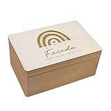 Personalisierte Erinnerungsbox Box Aufbewahrungsbox Erinnerungskiste mit Namen Holzkiste für Kinder Geschenkbox Geschenkidee für Jungs Mädchen Regenbogen Weihnachten Geburtstagsgeschenk