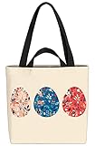 VOID Ostereier Blumen Nest Deko Tasche 33x33x14cm,15l Einkaufs-Beutel Shopper Einkaufs-Tasche Bag