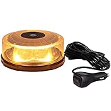 EYPINS 64 LED Rundumleuchte, 64W Auto Warnleuchte, Rundumleuchte Orange, Magnet Warnlicht Blinkleuchte Strobe Beacon Light 5M Kable 27 Blitzmuster IP65 für 12V/24V Truck, KFZ, LKW, Traktor | E57
