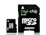 Digi-Chip 8GB Micro-SD Class 10 Speicherkarte für SAMSUNG GALAXY S4, S IV, Mini, Zoom, GALAXY J, Win Pro G3812, S Duos 2 S7582, Grand 2, I9230 Galaxy Golden, Galaxy Express 2, Samsung I9506 Galaxy S4, Round G910S, Core Plus, Galaxy Fresh S7390, I9500, I9502, CDMA, Young S6310, Galaxy Young Duos S6312, Samsung GT-S6310L