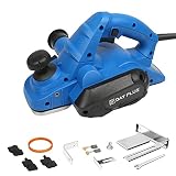 Hobel Elektrohobel 650W Hobelmaschine Abricht- und Dickenhobel 180000 U/min Handheld Holzhobel Planer für die Holzbearbeitung, 3 mm einstellbarer Schnitttiefe & 82mm Hobelb