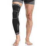 SOLO ACTFIT Sport Komprimierungshülsen Lange Knieschoner Kompression Rutschfrei Kniebandage Knieschutz Beinlinge Knielinge für Laufen, Basketball, Radfahren (L, Single)