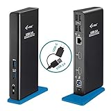 i-tec USB 3.0/USB-C Dual Docking Station für Tablets und Notebooks – 2X HDMI Full HD+, 4X USB 2.0, 2X USB 3.0, Gigabit Ethernet, Audio/Mik, Kompatible mit Windows, macOS, Linux