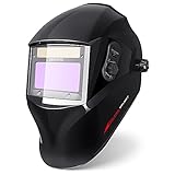 Automatik True Color Schweißhelm Vollautomatik Schweißhelme Automatische Abdunkelung Solar Schweißmaske Großes sichtfeld für die Anwendungen Inkl.5 austauschbare Objek