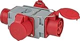 Brennenstuhl CEE Adapter Stromverteiler IP44 (1x CEE Stecker 400V/16A & 3x CEE Steckdosen 400V/16A) für B