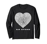 San Antonio TX Stadtkarte Herz Liebe San Antonio Texas Lang