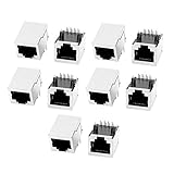 sourcing map sourcing map 10Stk RJ45 Modular Stecker Buchse 8P8C PCB Stecker Netzwerk Anschluss Koppler DE