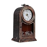 Mnwan Tragbare realistische Kaminlaterne, elektrische Kaminlichter, Batterie oder USB-Tischplatte Flammenlose LED-Lampe Mode Retro Winddekoration Lamp