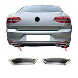 Auspuffblende Auspuff Endrohr Kompatibel mit Passat B8 2014-2020 | aus Edelstahl Chrom 2 tlg