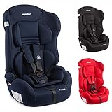 BABYLON Babysitz Auto Protect Autokindersitz Gruppe 1/2/3, Kindersitz 9-36 kg (1 bis 12 Jahren). Kindersitz mit Top Tether 5 Punkt Sicherheitsgurt. Autositz ECE R44/04 Marineb