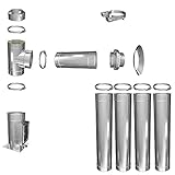 Edelstahlschornstein Schornstein Bausatz doppelwandig DW 180 Höhe 5,5