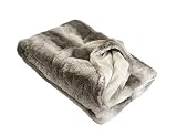 MESANA Wohndecke Decke Blanca grau Polyester Microfaser-Fleece Tagesdecke Kuscheledecke Zudecke Fleecedecke warm kuschelig Decke gemütlich Wohnzimmerdeck