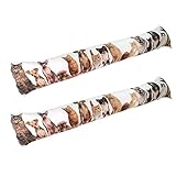 2er Pack - Zugluftstopper Tiere für Türen und Fenster - reduziert Zugluft - spart Heizkosten - Windstopper für Ihre Tür - 85 cm x 15 cm - Luftzugstopper - Türschlang