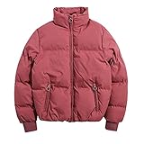 Lomelomme Damen Winterjacke Wintermantel Ultraleicht Daunenjacke Einfarbig Wasserdicht Leicht Übergangsjacke Daunenmantel Daunenjacke Zip Up Kurz Outwear M