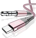 USB C Klinke Aux Kabel Auto Handy 2M,USB C auf 3.5mm Jack Klinke Kabel für Huawei P30 Pro/P40 Pro/P20/ Mate 30/ Mate 20,Samsung Galaxy Note10/S20,Xiaomi,Kopfhörer,Home/Car Stereos usw(rosa)