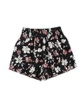 SweatyRocks Damen Casual Tribal Print Elastic Waist Tie Front Sommer Strand Shorts - Schwarz - M