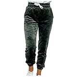 VRTUR Damen Lang Sporthose Freizeithose Fitnesshose Sweathose für Frauen High Waist Laufhose mit Taschen und Kordelzug Warme Fitness Sport W