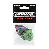 Jim Dunlop PVP102 Gitarrenplektren, sortiert, Medium/Heavy, 12 Stück