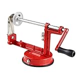 Apfelschäler, Entkernungsschneider, 3-in-1 Gemüse- und Obstschneider mit Eisenkeilschneider und solider Basis für Kü