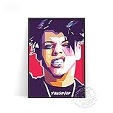 tianxianbaobao Yungblud Rockmusik Sänger Star Leinwand Poster Drucke Foto Portrait Bilder Bar Cafe Wandkunst Wohnkultur Wandbild A980 50×70CM Ohne R