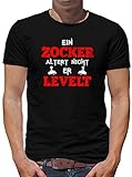 TShirt-People Ein Zocker altert Nicht T-Shirt Herren Geek Player Zocken 8 Bit XXXL Schw