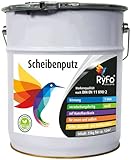 RyFo Colors Scheibenputz 1mm 25kg - Fassadenputz, Oberputz, Edelputz, Strukturputz, Fertigputz weiß für innen und außen, witterungsbeständig, weitere Körnungen und Optiken wählb