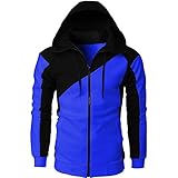 JELLYB Jacke Herren Herbst Winter Mode Spleißen Slim Fit Herren Langarmjacke Reißverschluss Strickjacke Kordelzug Mit Taschen Herren Übergangsjacke Outdoor Sport Herren Sakk