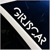 Finest Folia Frontscheibenaufkleber Schriftzug Girlscar Aufkleber für Windschutzscheibe Heckscheibe Frontscheibe Auto Fahrzeug Dekor Sticker FS128 (Weiß Glanz, Außenklebend)