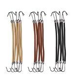 Rungao 15 Stück Haargummi Haarbänder mit Haken Pferdeschwanz Clip Gummi Zöpfe 3 Farbe Haarschmuck für D
