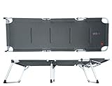 hausratplus osoltus XXL Sonnenliege - Liegestuhl für Garten, Balkon & Terrasse - klappbare Aluminium Dreibein-Liege - stark belastbare Klapp-Liege - Soft T