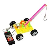 BJH STEM DIY Spielzeug Drahtgesteuerter Kran Modell Hebekran Geschenk DIY Manuelle Technologie Kleine Produktionsmaterialien,Grün,Einheitsgröß