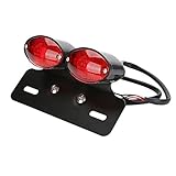 OSAN Motorrad 23-LED UNIVERSAL Rücklicht Bremslicht Kennzeichnenleuchte mit Halter (Rot)