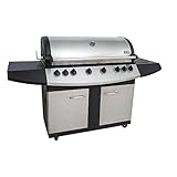 Mayer Barbecue Zunda Gasgrill MGG-361 Pro Grillwagen mit 6 Hauptbrennern, 1 Infrarot Backburner, 1 Seitenbrenner, XXL-Grillfläche 105 x 45