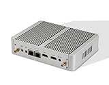 Kingdel Lüfterloser Desktop-Computer, 4K-HTPC mit Intel Celeron N3150 Quad-Core-CPU, 2 GB RAM, 64 GB SSD, 2xHD, 2xLAN, 4xUSB 3.0, Wi-Fi, Windows 10