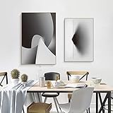 ZHQHYQHHX 2pcs / Set Nordic Moderne minimalistische Geometrie Abstract Art Deco Wandmalerei Wand Schlafzimmer Haus Wohnzimmer Sofa Hotel Hängende Malerei (Size : 30CMx40CM+40CMx60CM)
