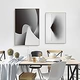 ZHQHYQHHX 2pcs / Set Nordic Moderne minimalistische Geometrie Abstract Art Deco Wandmalerei Wand Schlafzimmer Haus Wohnzimmer Sofa Hotel Hängende Malerei (Size : 30CMx40CM+40CMx60CM)