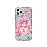 iFiLOVE , für Pro, für Jungen und Mädchen, niedliches Cartoon-Arielle, Meerjungfrau-Charakter, schmal, weiches TPU, transparent, für iPhone 12/12 Pro 6,1 Zoll (15,5 cm) (Ariel)