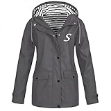 GFGHH Damen Regenjacke Wasserdicht Regenparka mit Kapuze Leicht Winddichte Mantel Übergangsjacke Atmungsaktive Windjacke, Windbreaker Außenbereich Winterjacke Dick Outdoorjacke Skijacke Funktionsjack