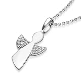 Geschenke zur Kommunion Mädchen Schutzengel Kette Silber 925 Engel Kette Erstkommunion Geschenke Schmuck Anhänger Kommunionsgeschenk kleine Geschenk-Idee Kinder Paten Konfirmation Taufe FF94-0