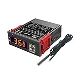 ZRYYD STC-1000 DC 12V 24V AC 110V 220V 10A Zwei Relaisausgang LED Digital Temperaturregler Thermostat Inkubator mit Heizkühler (Color : AC 110V 220V)