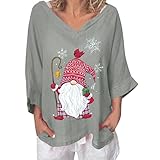 HHOP Weihnachten Damenmode große größen grau Pulli Damen blusenshirt Kurzarm Sommer top Damen sexy Damen Pullover Rollkragen damenblusen große größen Tops Damen Sommer lang Bluse Damen Lang