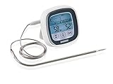 Leifheit digitales Bratenthermometer, Grillthermometer mit voreingestellten Garstufen und Timer, magnetisches Fleischthermometer für den Backofen, Thermometer inklusives Batterien, für perfektes G