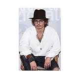Johnny Depp Schauspieler-Regisseur Drehbuchautor Musiker John Christopher Depp II 31 Leinwand-Poster, Wandkunst, Deko, Bild, Gemälde für Wohnzimmer, Schlafzimmer, Dekoration, ungerahmt: 30 x 45