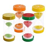 4PCS Sanduhr 5/10 / 15/30 Minuten, Fruchtform Sturzsichere Sanduhr Timer für Küchen, Restaurants, Spiele, Kinder Z
