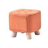NXYJD Platz Fußbank Hocker Modern Stoff Fußbank Sitz weiche Verkleidung Schuh Bank mit Anti-Skid Holz Beinen (Color : A)